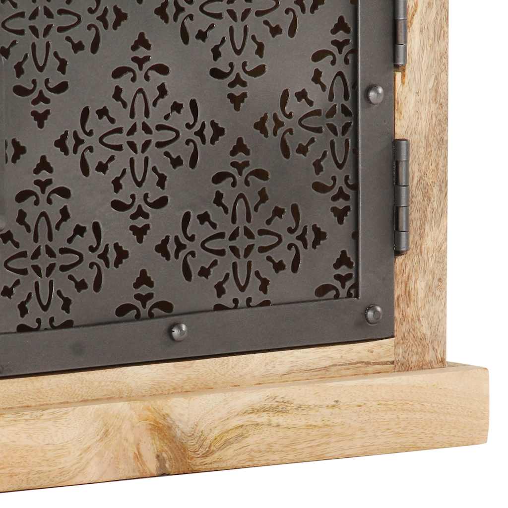 289095 vidaXL TV Cabinet with Steel Doors 120x30x40cm Solid Mango Wood