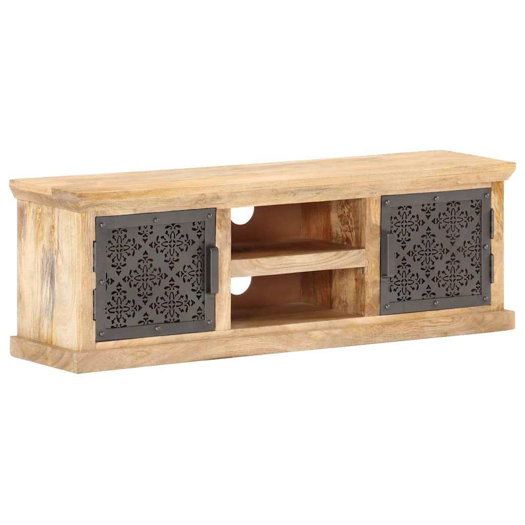 289095 vidaXL TV Cabinet with Steel Doors 120x30x40cm Solid Mango Wood