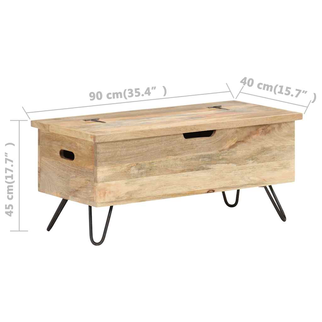 289635 vidaXL Chest 90x40x45 cm Solid Mango Wood