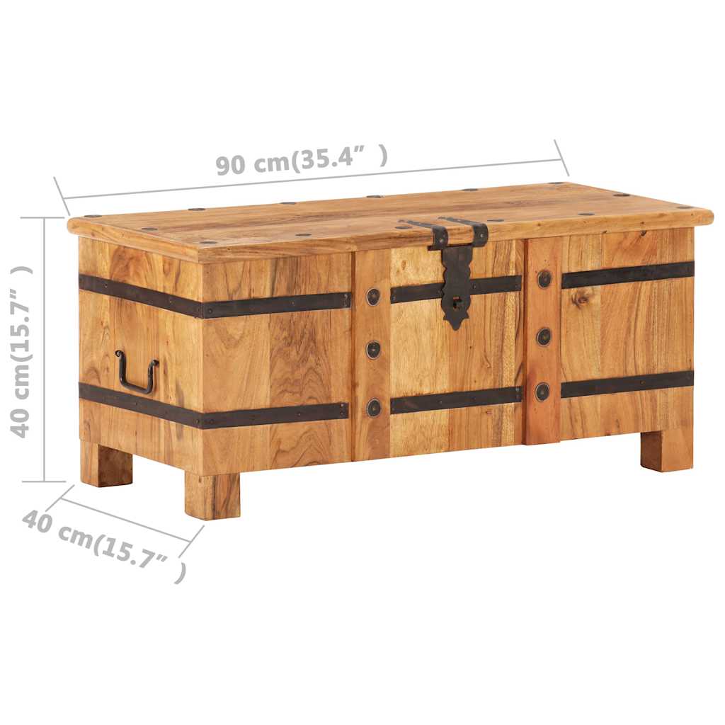 289637 vidaXL Chest 90x40x40 cm Solid Acacia Wood