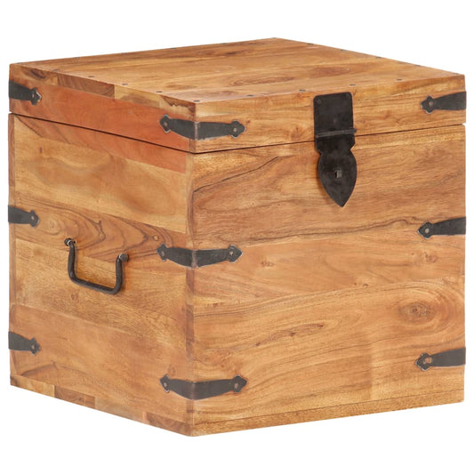 Chest 40x40x40 cm Solid Acacia Wood