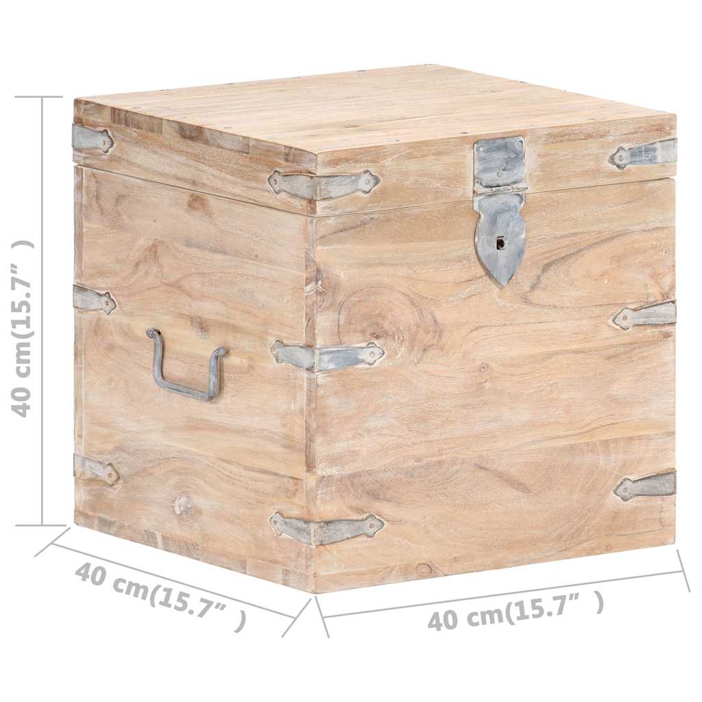 289640 vidaXL Chest 40x40x40 cm Solid Acacia Wood