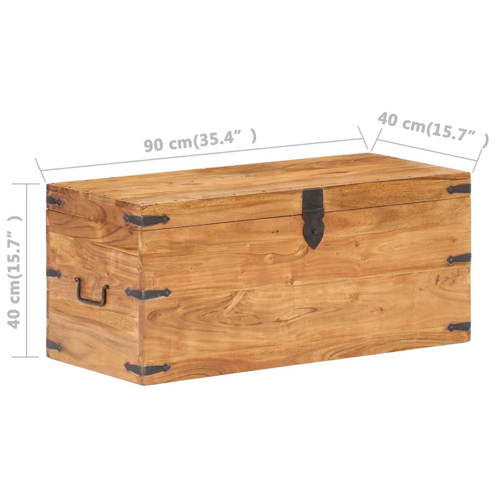 289641 vidaXL Chest 90x40x40 cm Solid Acacia Wood