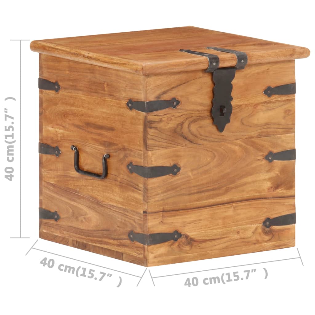 vidaXL Chest 40x40x40 cm Solid Acacia Wood