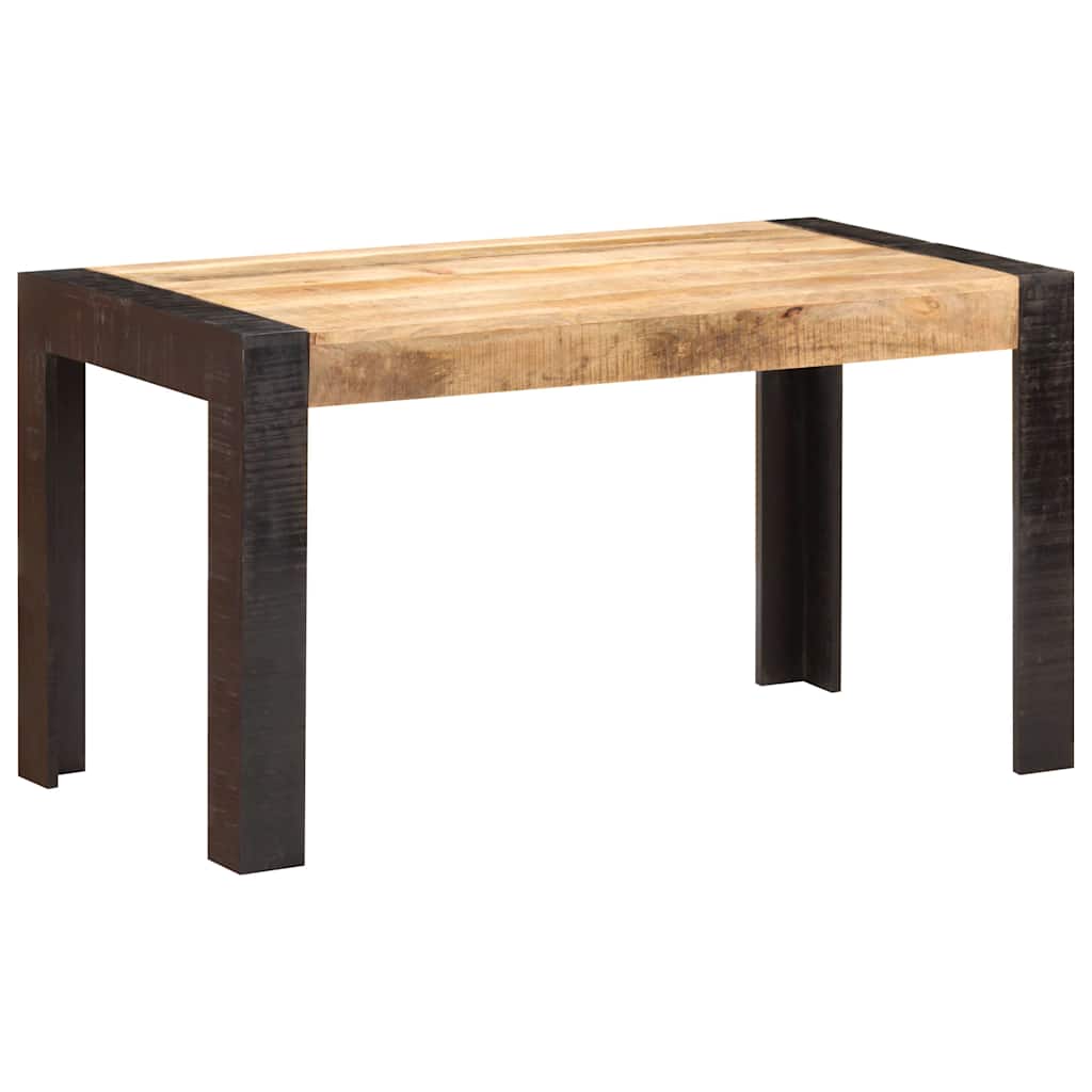 Dining Table 140x70x76 cm Solid Rough Mango Wood