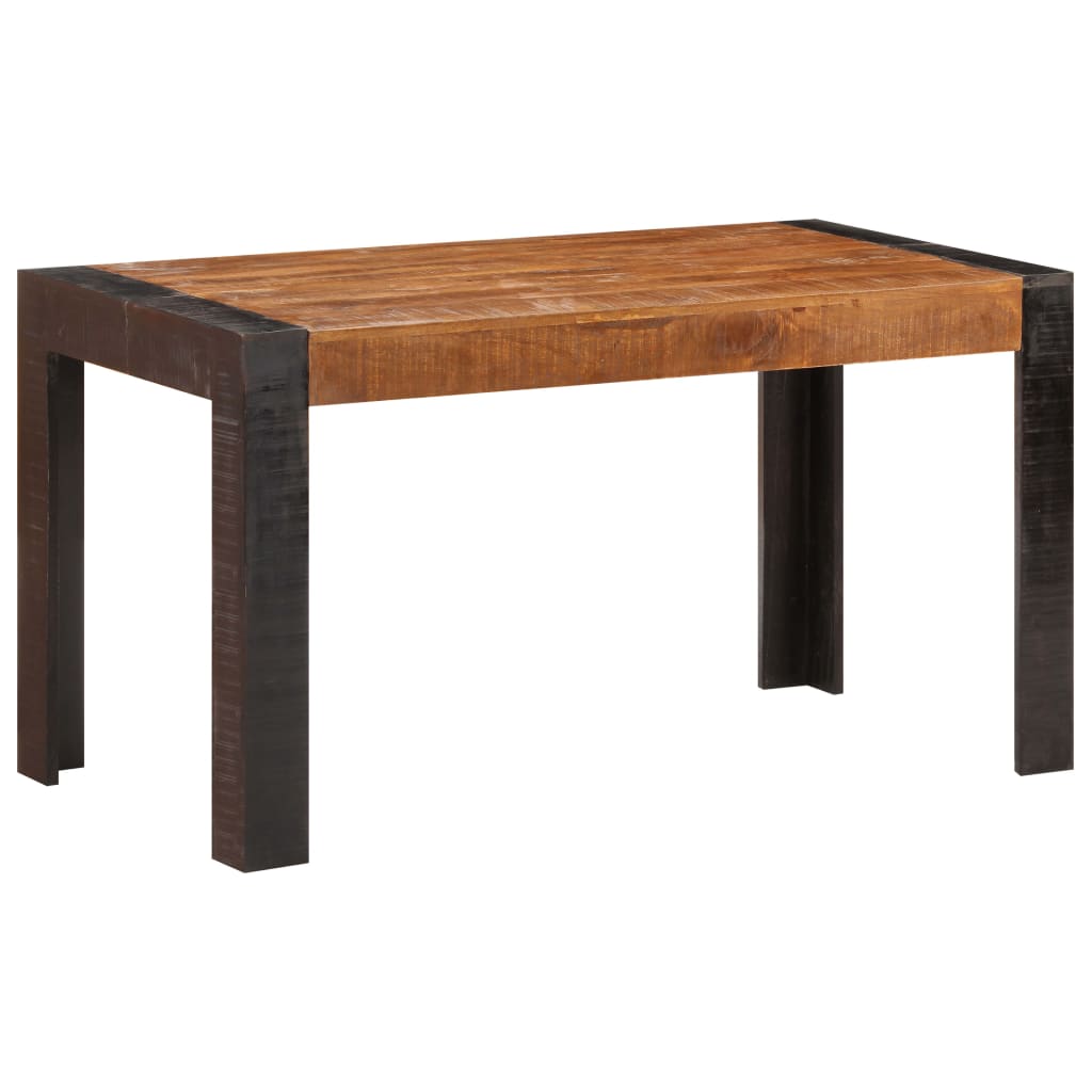 vidaXL Dining Table 140x70x76 cm Solid Rough Mango Wood