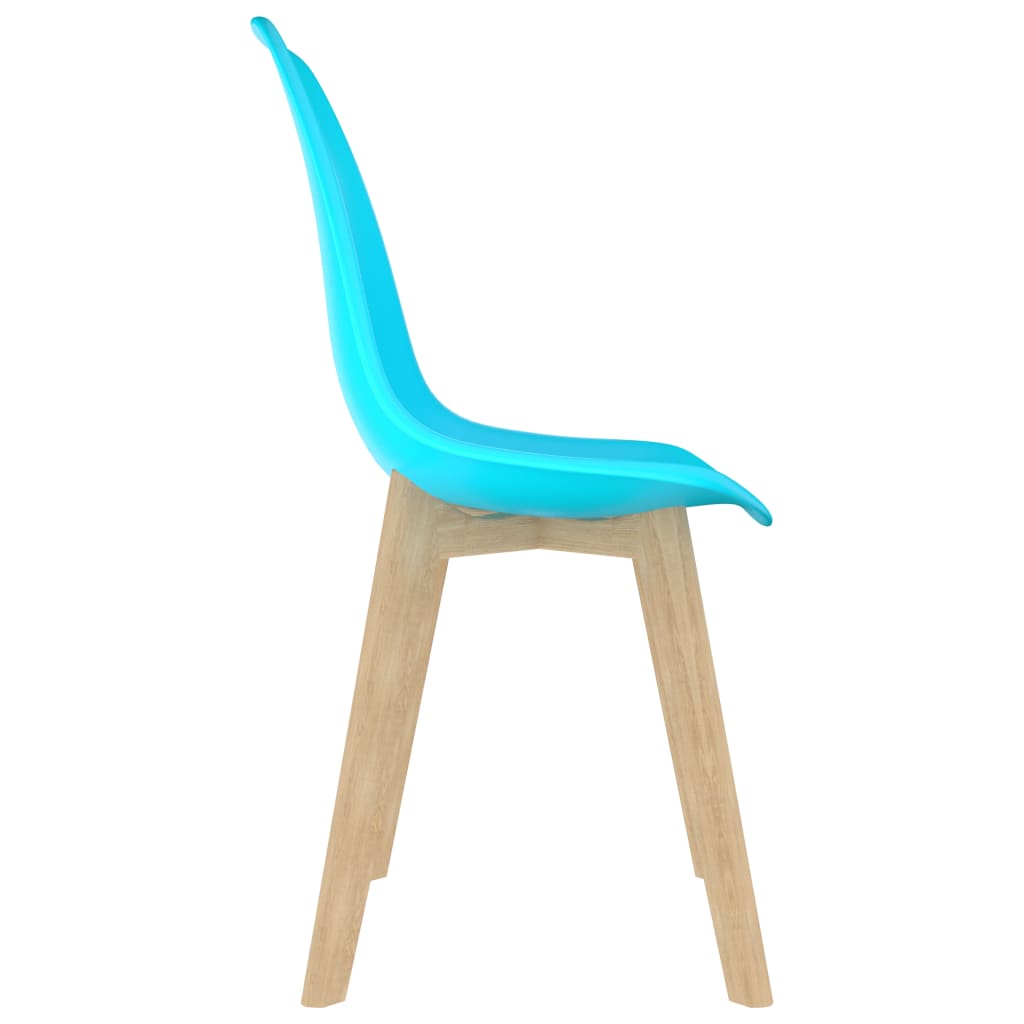 vidaXL Dining Chairs 6 pcs Blue Plastic