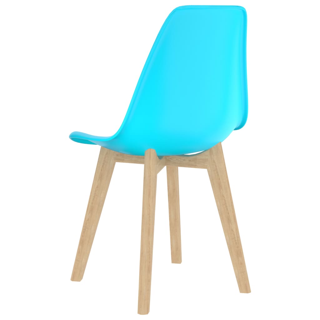 vidaXL Dining Chairs 6 pcs Blue Plastic