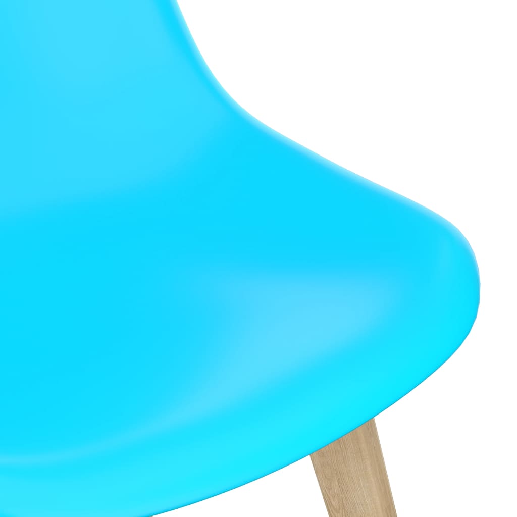 vidaXL Dining Chairs 6 pcs Blue Plastic