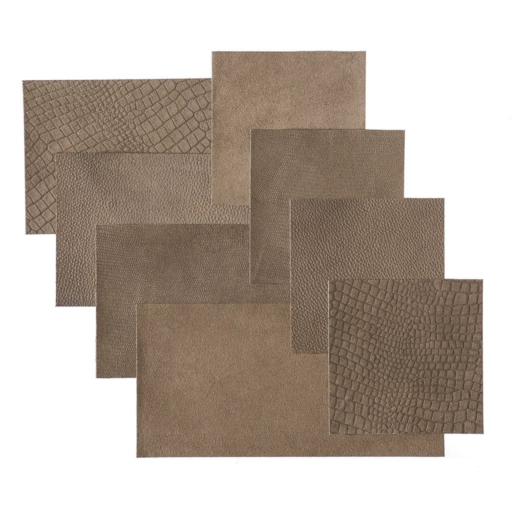 WallArt Leather Tiles Wyndham Rugged Brown 32 pcs