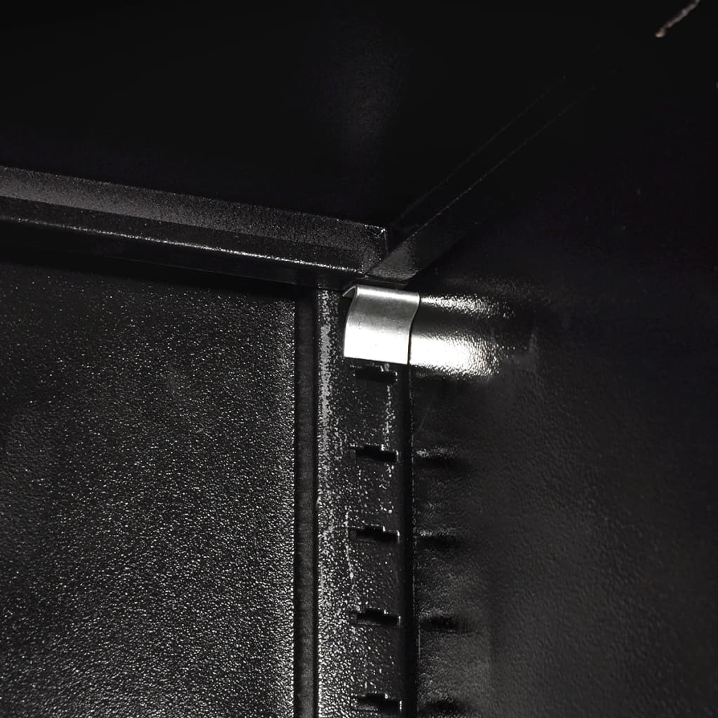 vidaXL Tool Cabinet with Tool Chest Steel 90x40x180 cm Red and Black