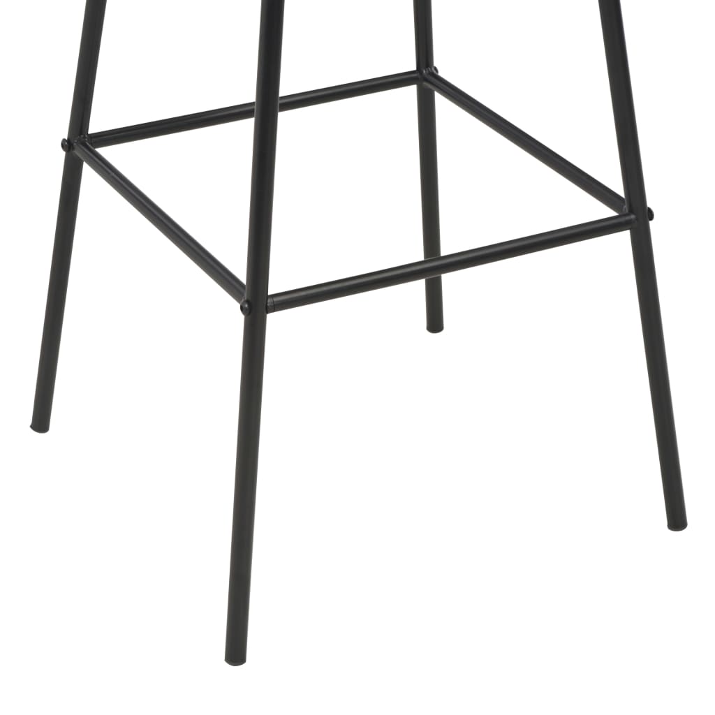 vidaXL Bar Stools 6 pcs Black Solid Pinewood and Steel