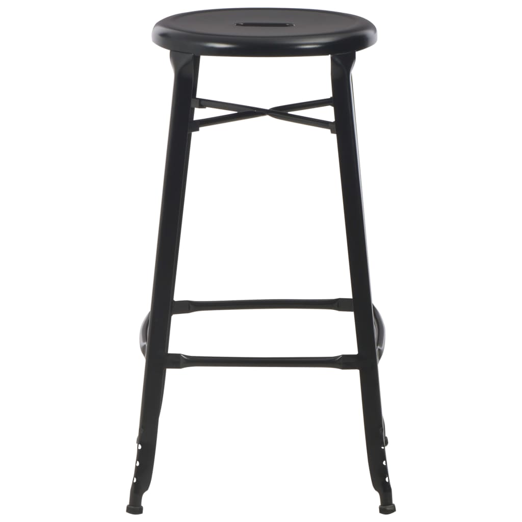 vidaXL Bar Stools 6 pcs Black Steel