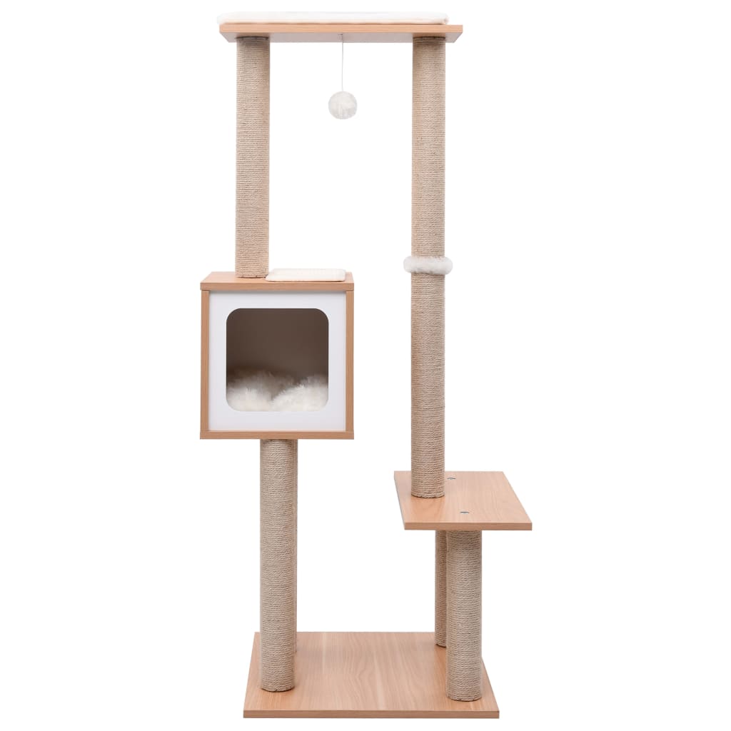 Cat Tree with Sisal Scratching Mat 129 cm