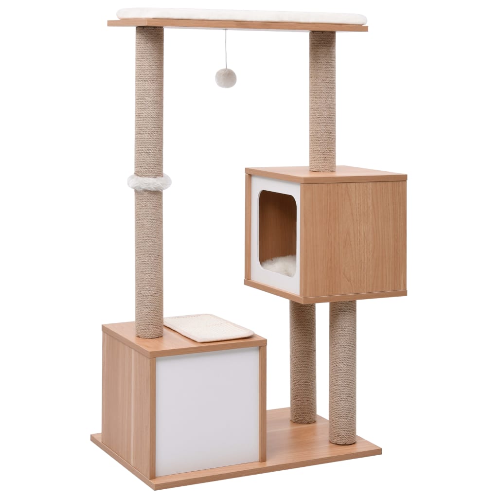 vidaXL Cat Tree with Sisal Scratching Mat 104 cm