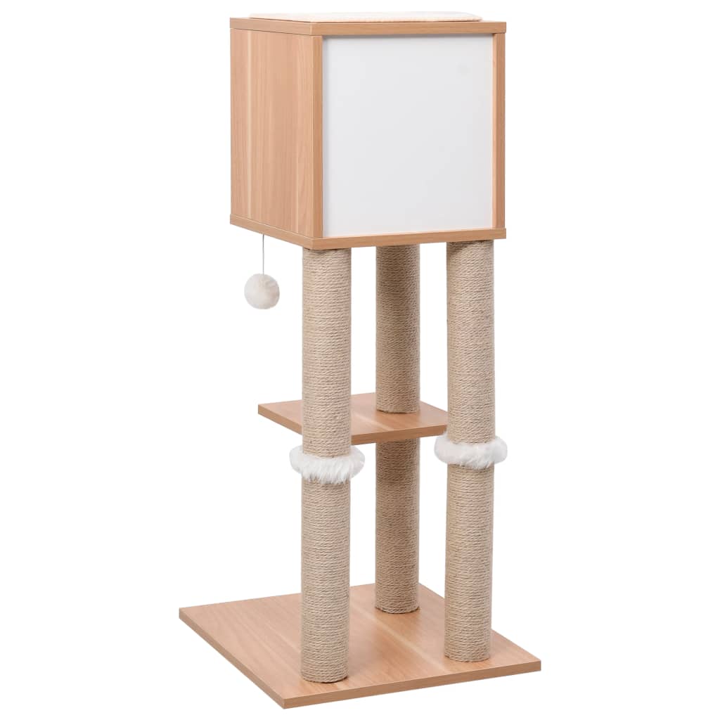 vidaXL Cat Tree with Sisal Scratching Mat 90 cm