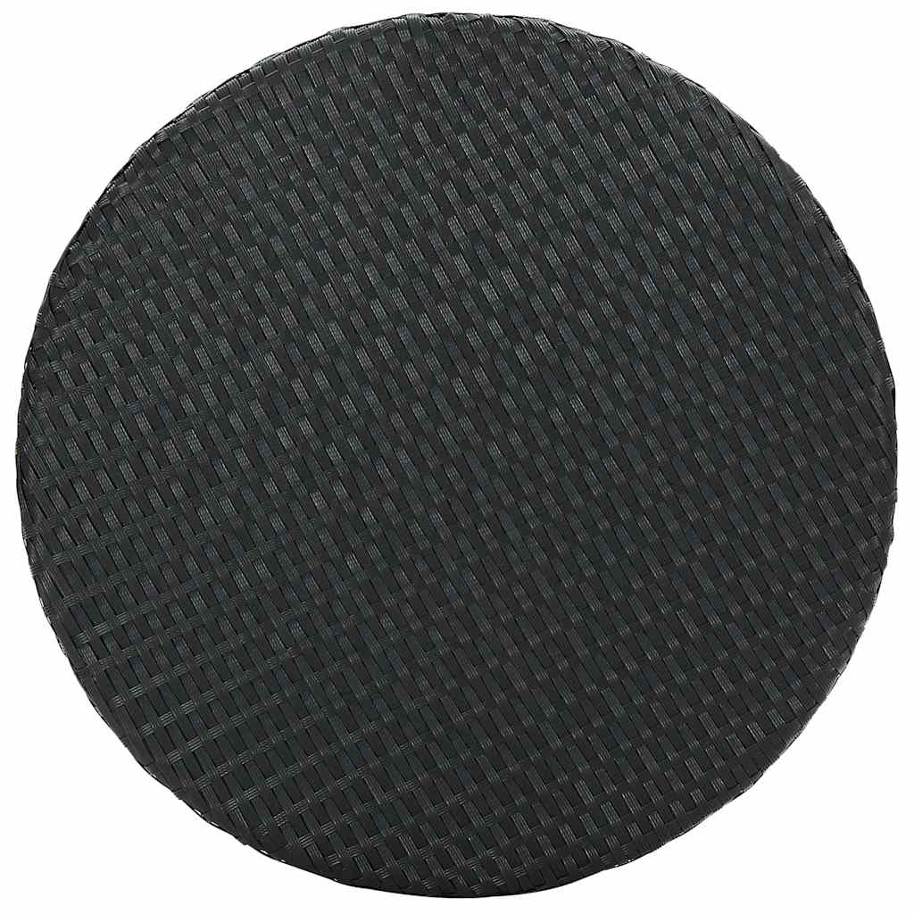 Garden Table | Black | PE rattan, Powder-coated steel | Counter Height