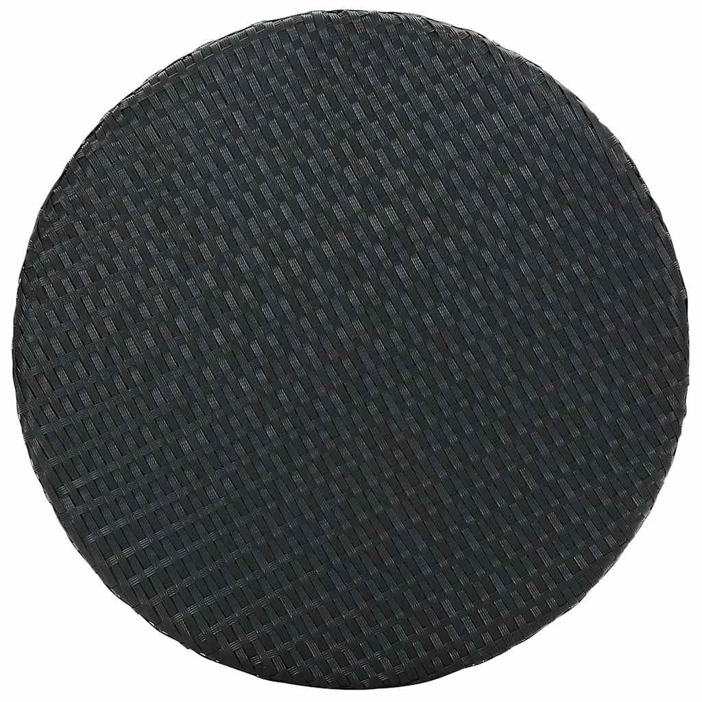45856 vidaXL Garden Table Black 60,5x106 cm Poly Rattan