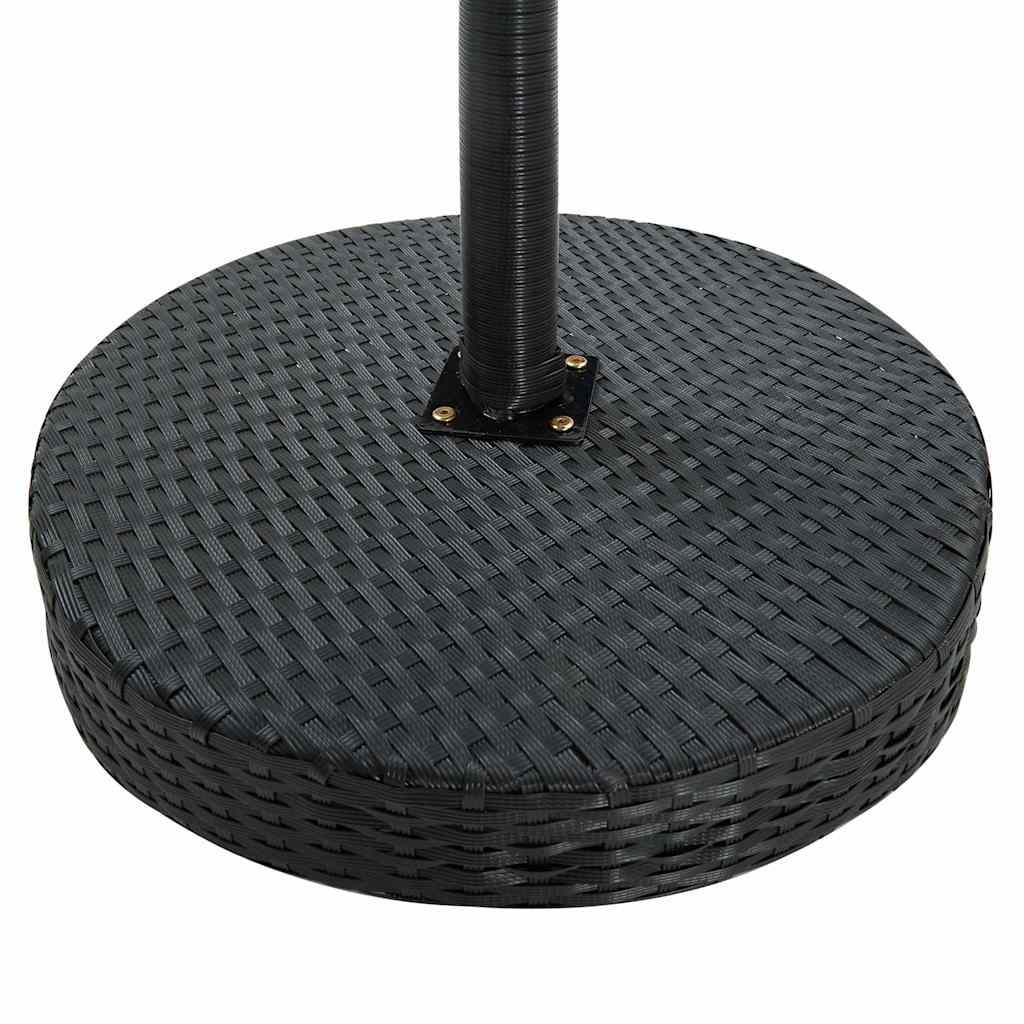 45856 vidaXL Garden Table Black 60,5x106 cm Poly Rattan