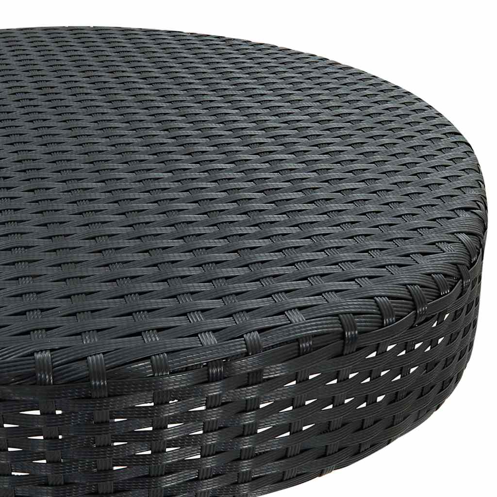 45856 vidaXL Garden Table Black 60,5x106 cm Poly Rattan