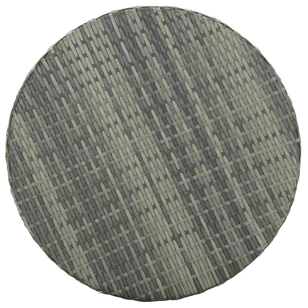 45857 vidaXL Garden Table Grey 60,5x106 cm Poly Rattan