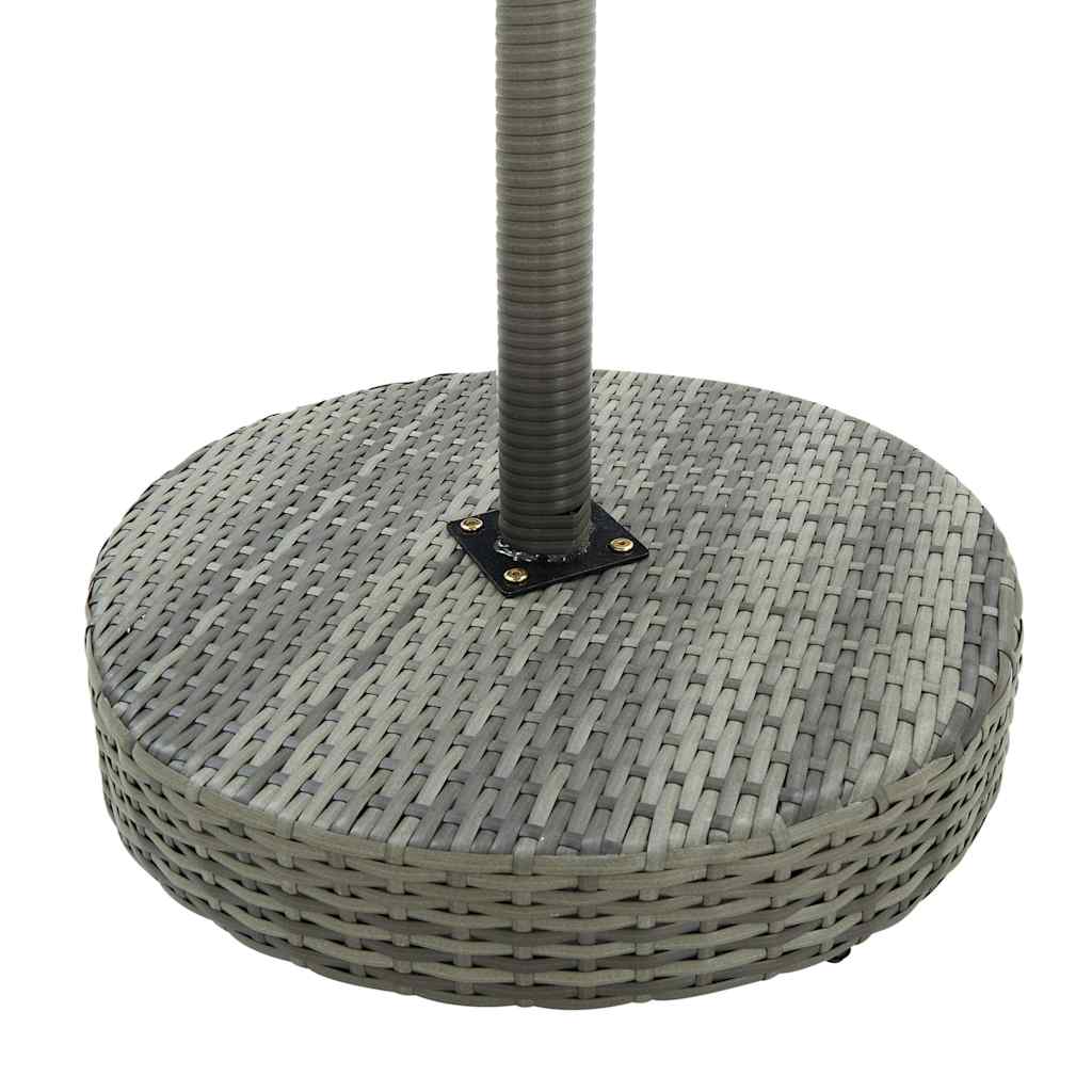 45857 vidaXL Garden Table Grey 60,5x106 cm Poly Rattan