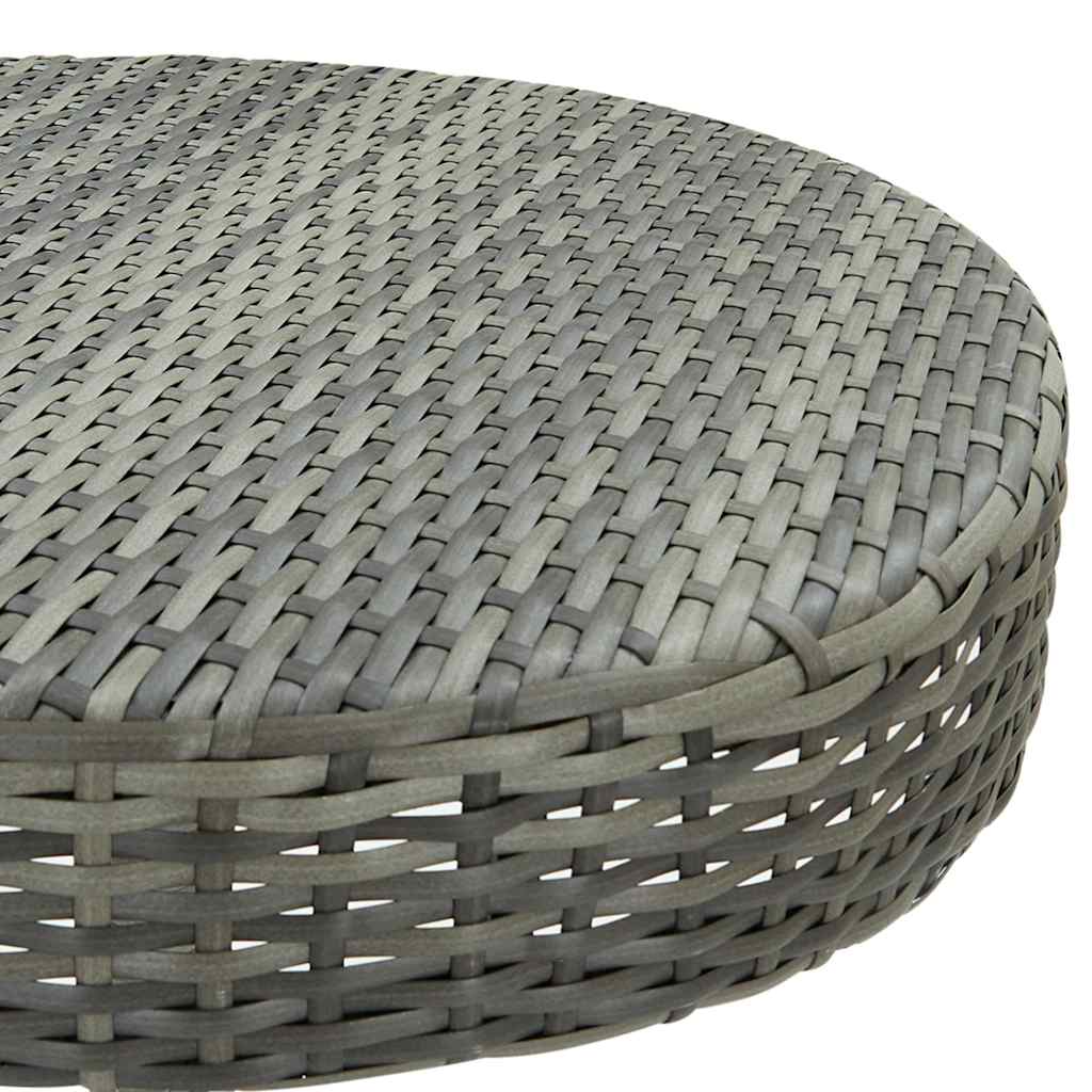 45857 vidaXL Garden Table Grey 60,5x106 cm Poly Rattan