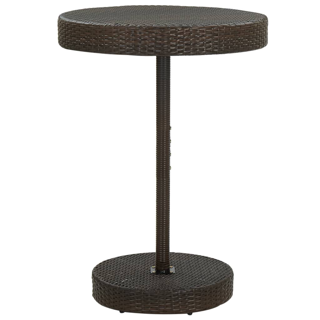 45858 vidaXL Garden Table Brown 75,5x106 cm Poly Rattan
