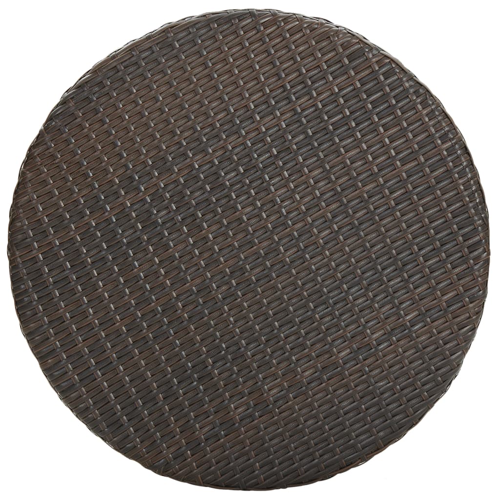 45858 vidaXL Garden Table Brown 75,5x106 cm Poly Rattan