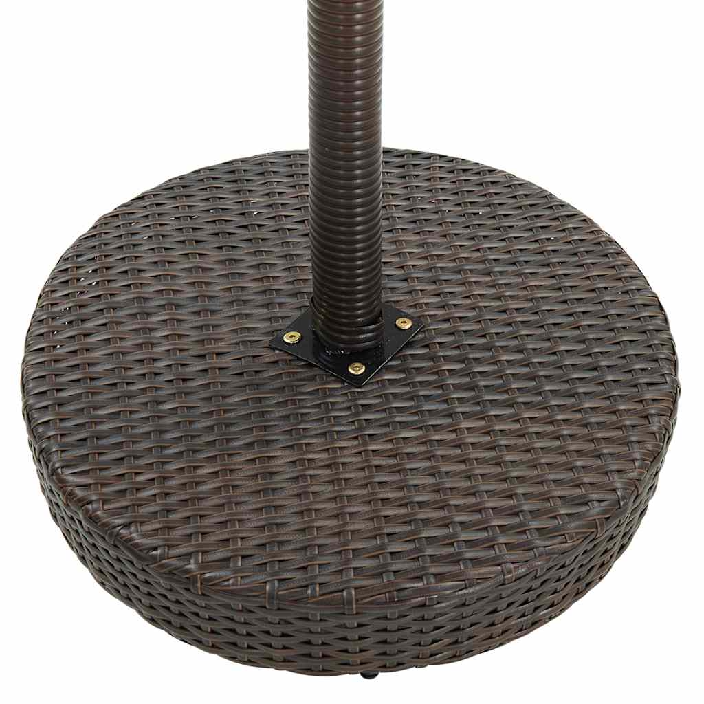 45858 vidaXL Garden Table Brown 75,5x106 cm Poly Rattan