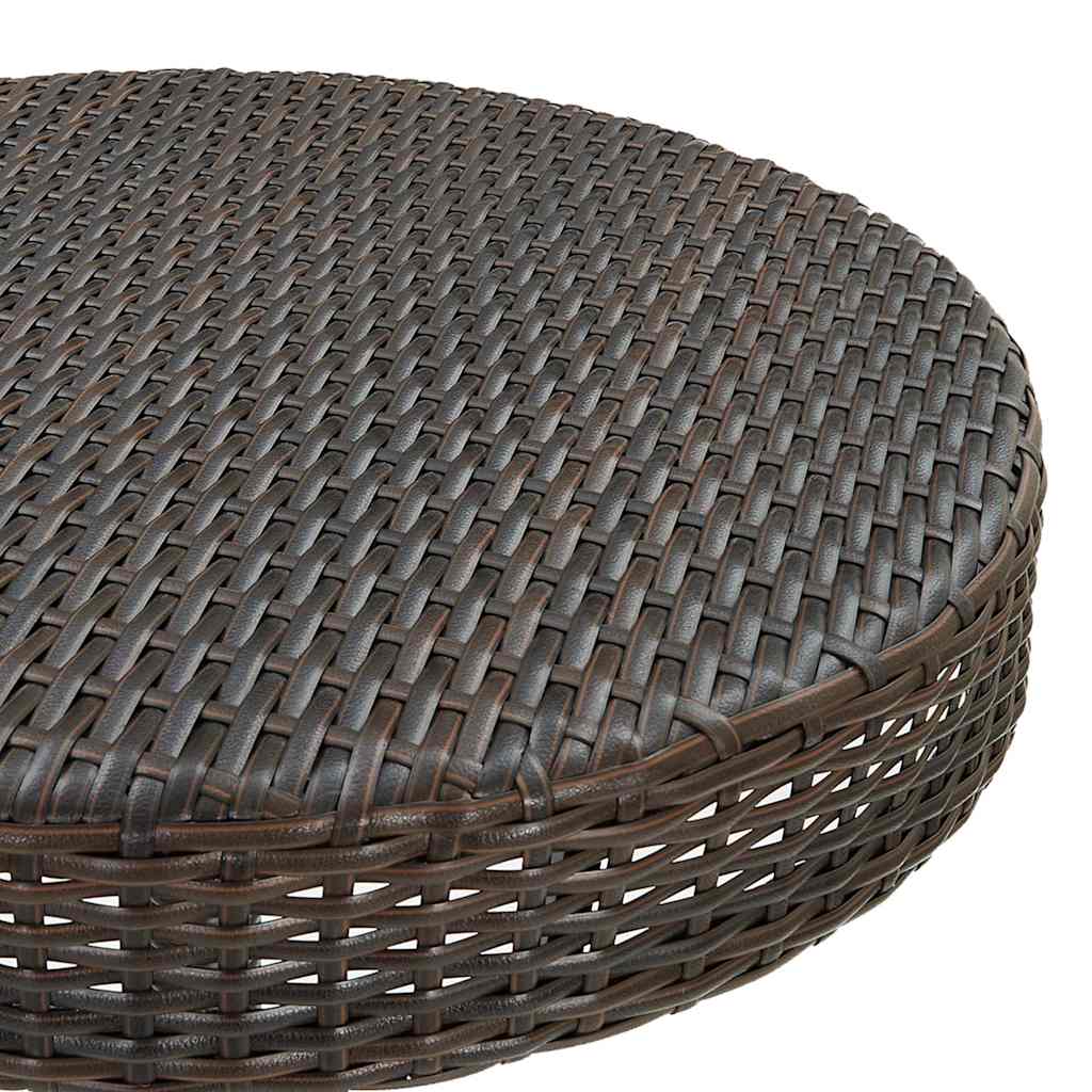 45858 vidaXL Garden Table Brown 75,5x106 cm Poly Rattan