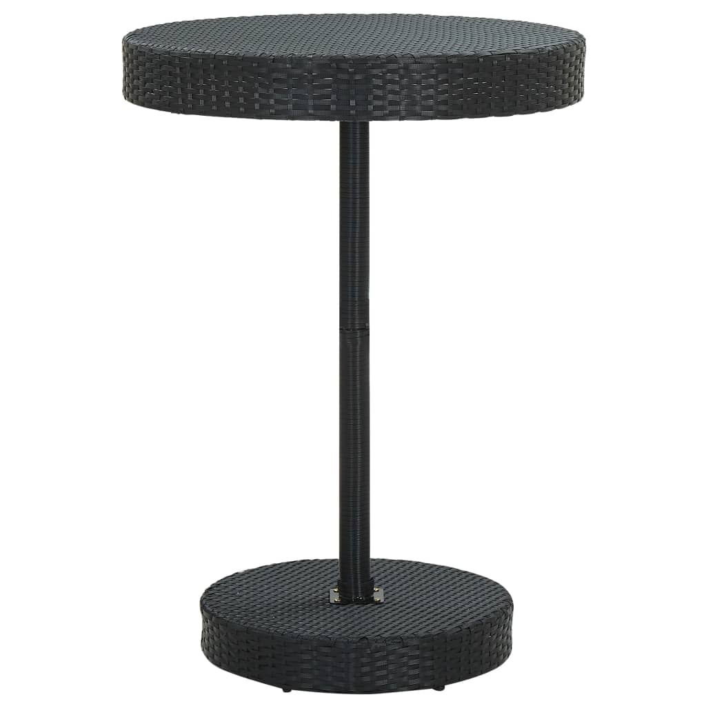 Garden Table | Black | PE Rattan | Lightweight | Garden Table | Round