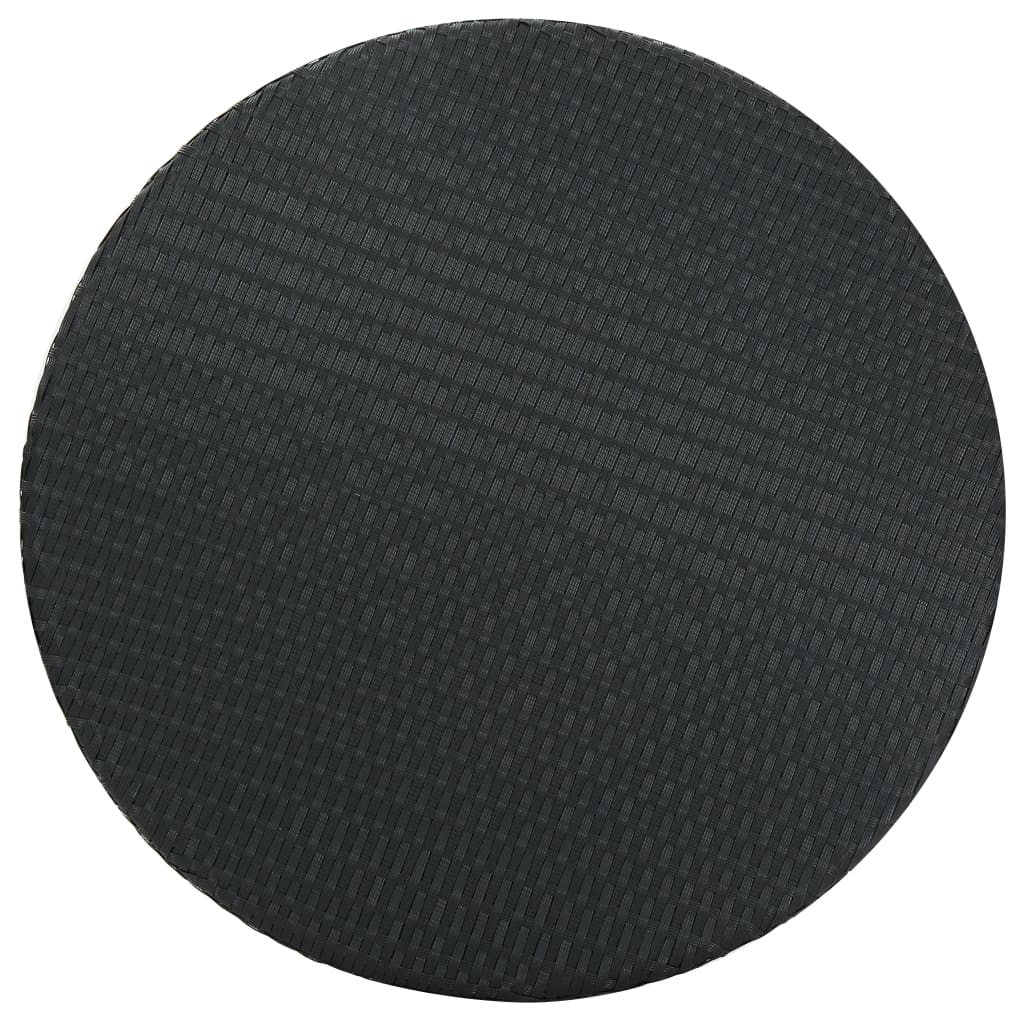 Garden Table | Black | PE Rattan | Lightweight | Garden Table | Round