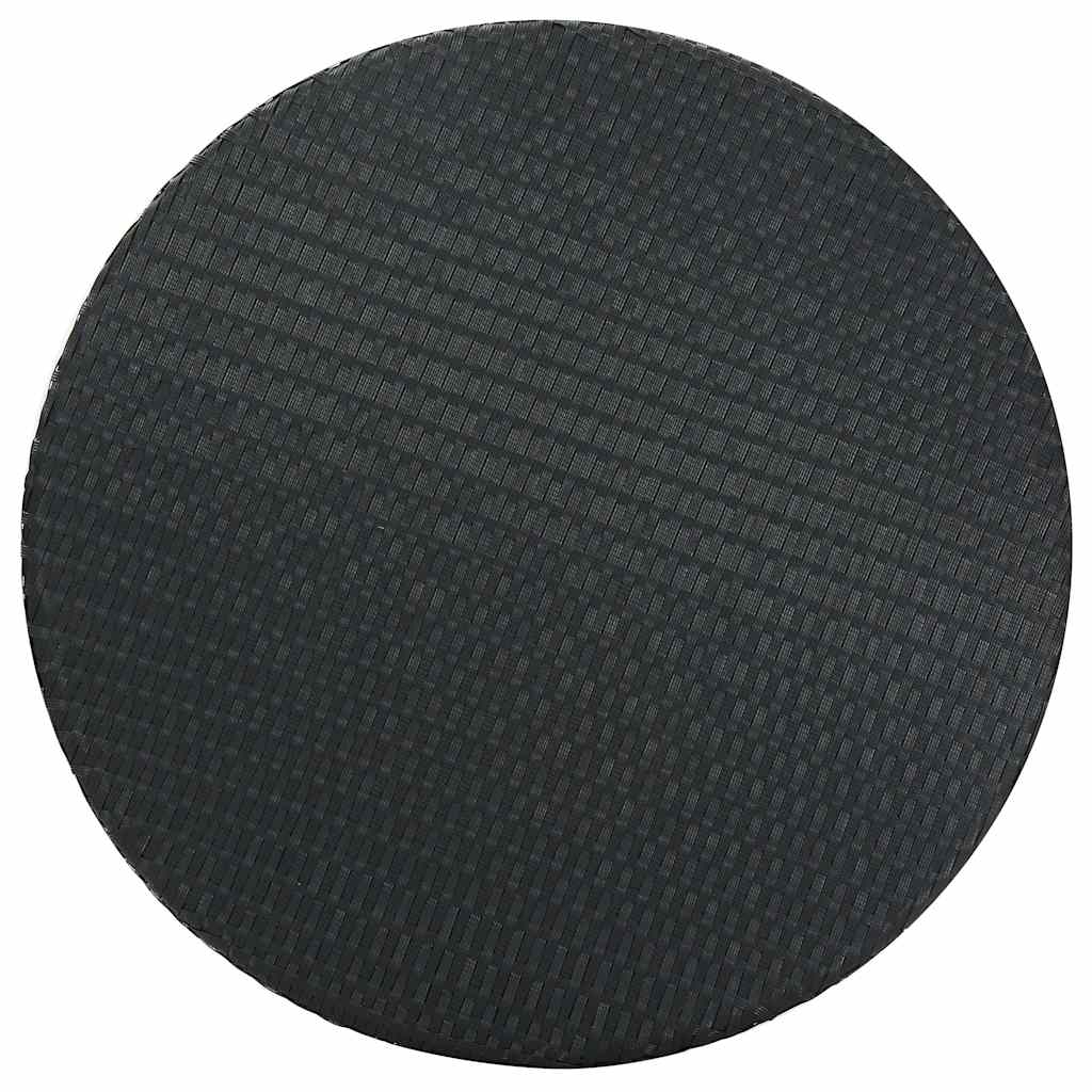 45859 vidaXL Garden Table Black 75,5x106 cm Poly Rattan