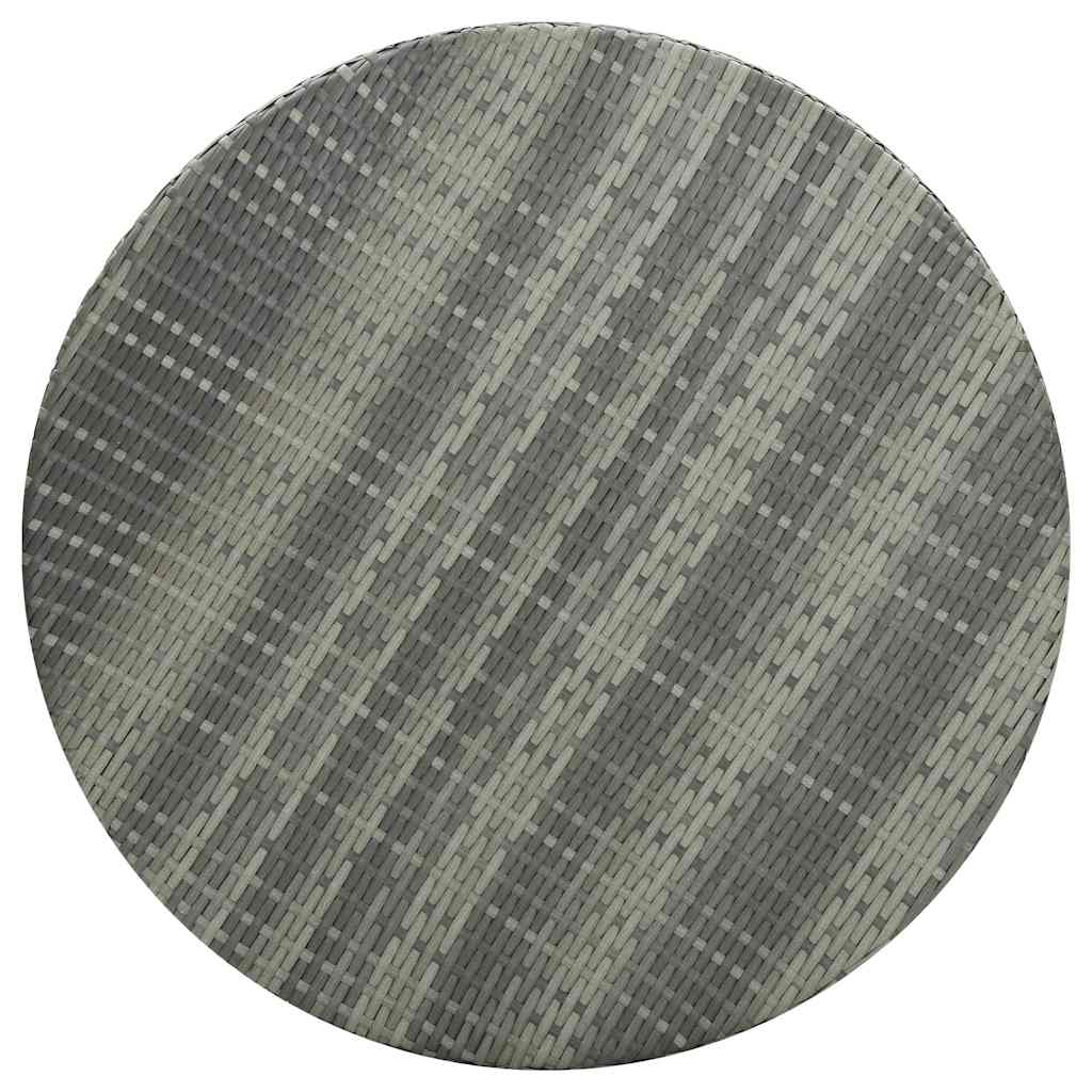 45860 vidaXL Garden Table Grey 75,5x106 cm Poly Rattan