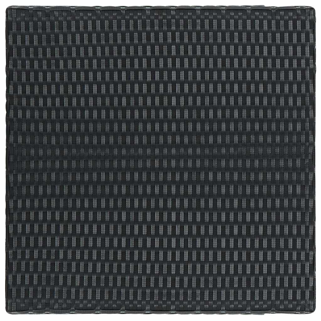 45871 vidaXL Garden Bar Table Black 60,5x60,5x110,5 cm Poly Rattan