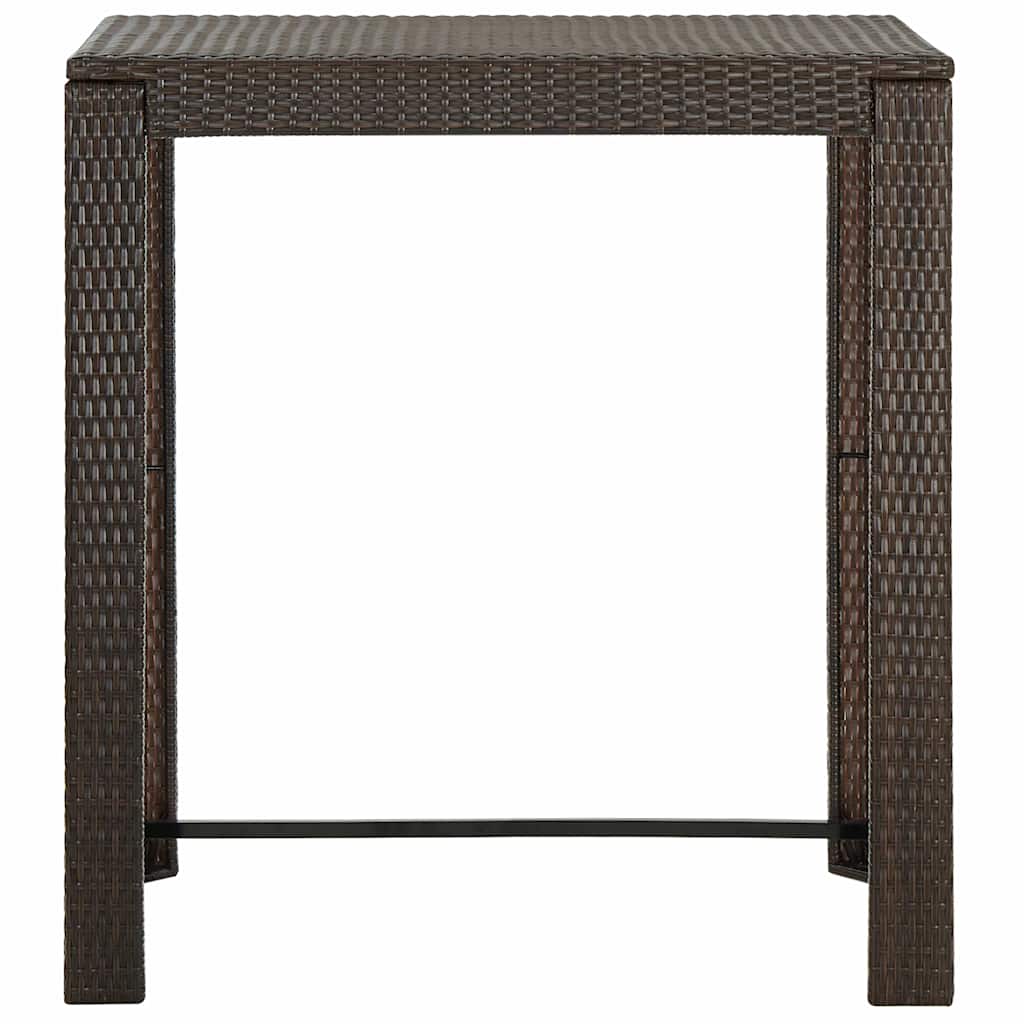 45873 vidaXL Garden Bar Table Brown 100x60,5x110,5 cm Poly Rattan