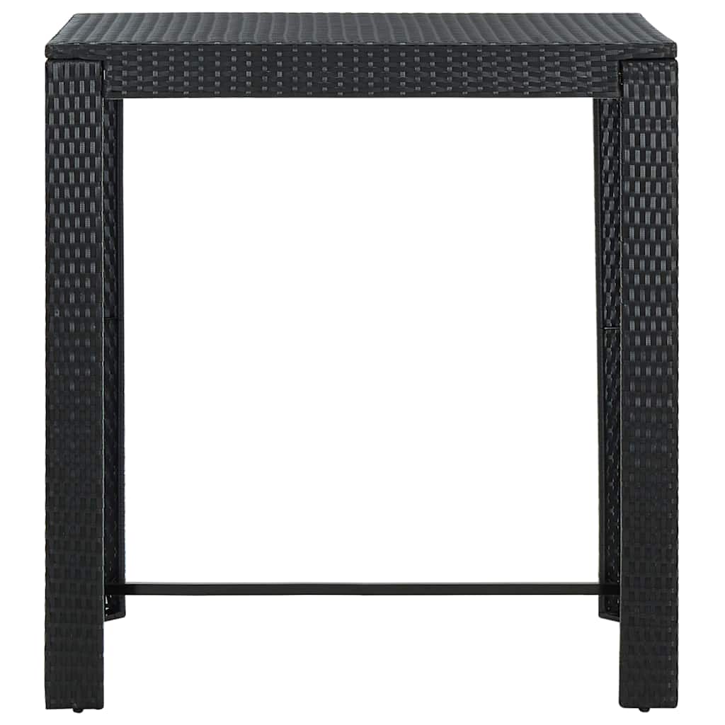 45874 vidaXL Garden Bar Table Black 100x60,5x110,5 cm Poly Rattan
