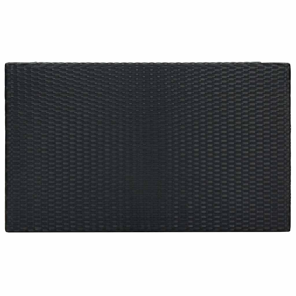 45874 vidaXL Garden Bar Table Black 100x60,5x110,5 cm Poly Rattan