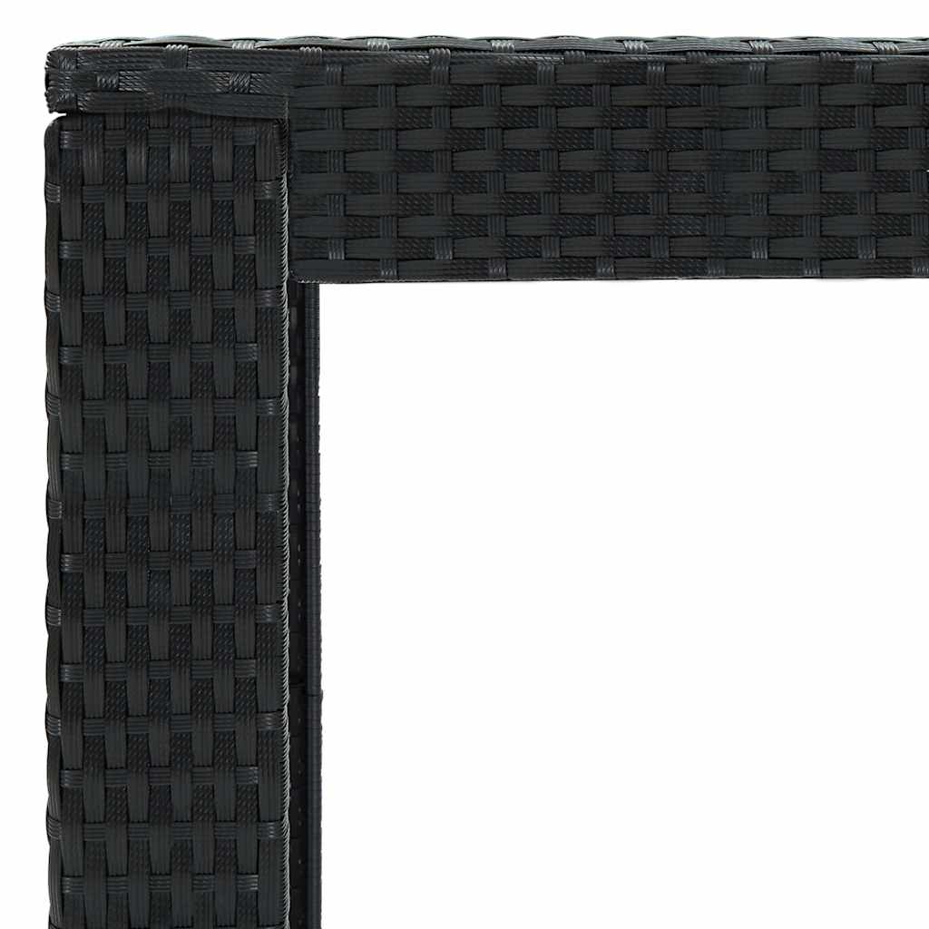 45874 vidaXL Garden Bar Table Black 100x60,5x110,5 cm Poly Rattan