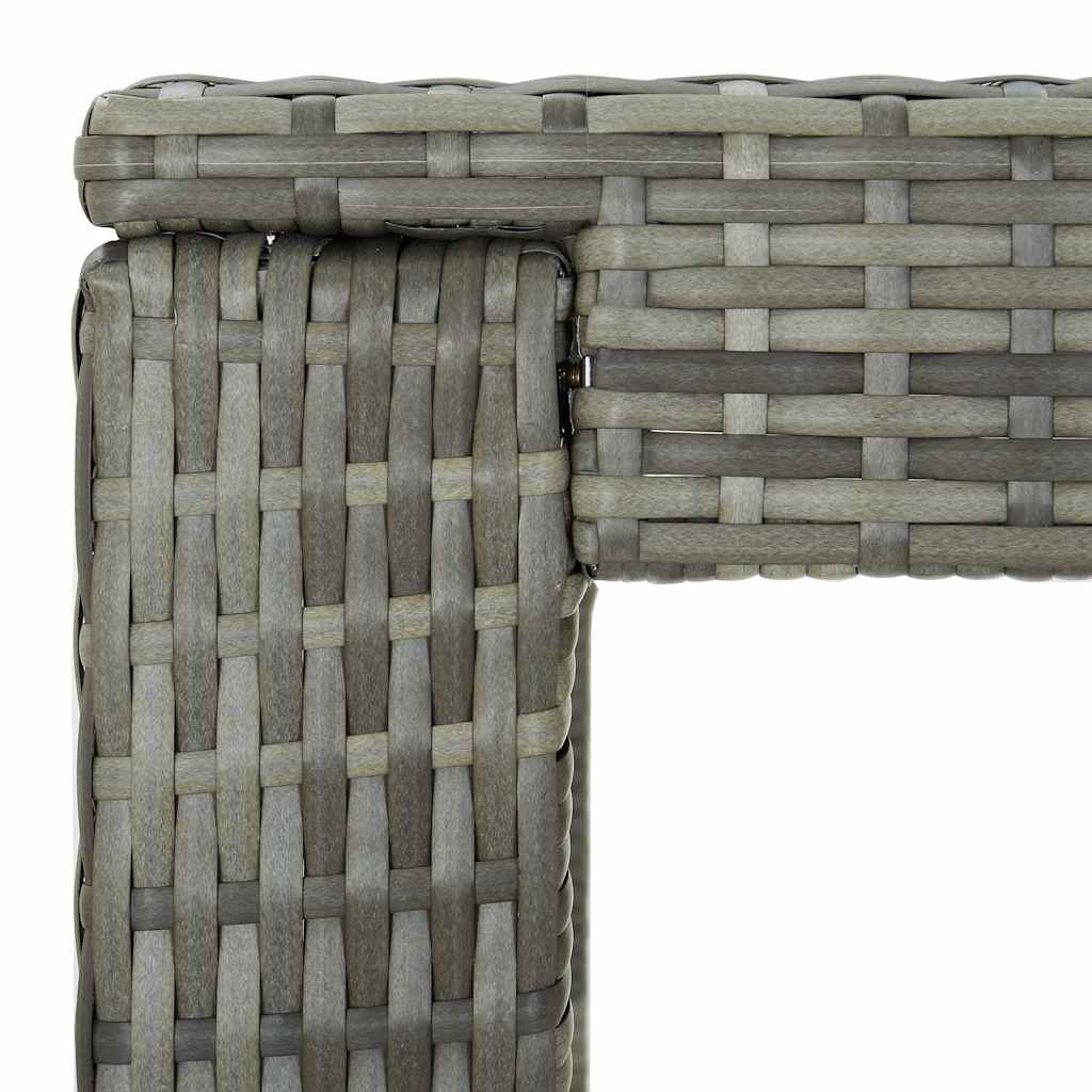 45875 vidaXL Garden Bar Table Grey 100x60,5x110,5 cm Poly Rattan