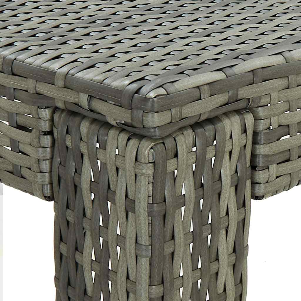 45875 vidaXL Garden Bar Table Grey 100x60,5x110,5 cm Poly Rattan