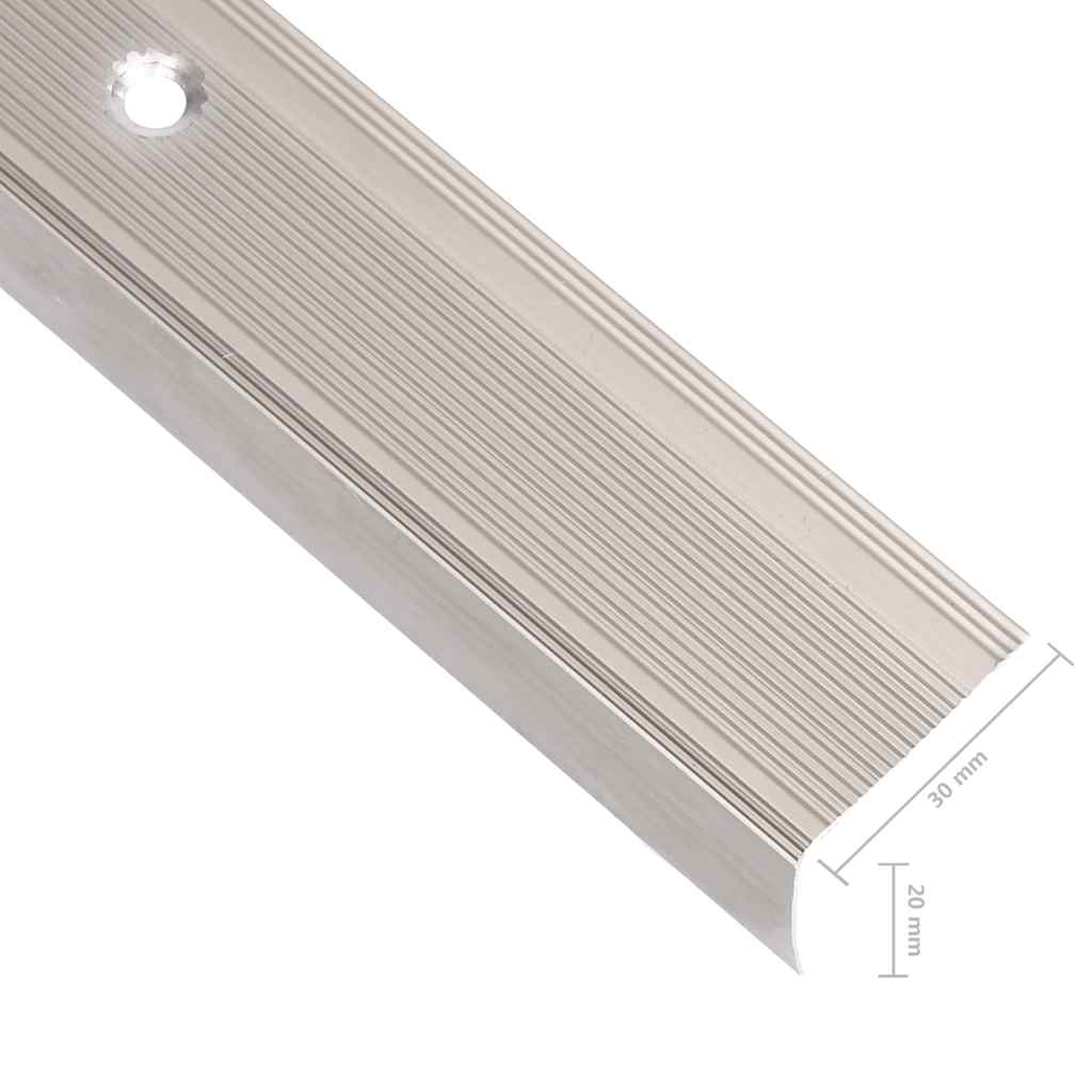 Stair Nosings in L-shape 15 pcs Aluminium 90 cm Champagne