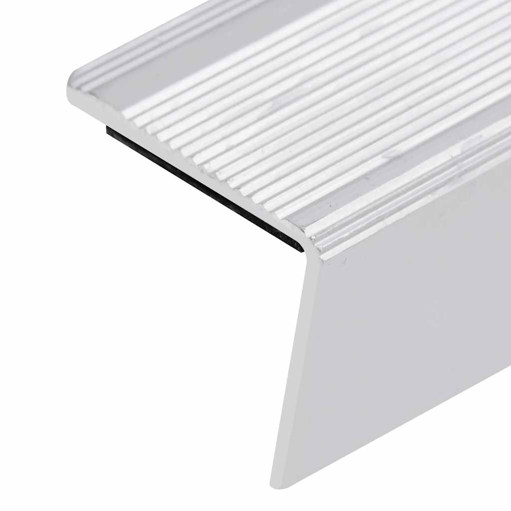 Stair Nosings in L-shape 5 pcs Aluminium 100 cm Silver