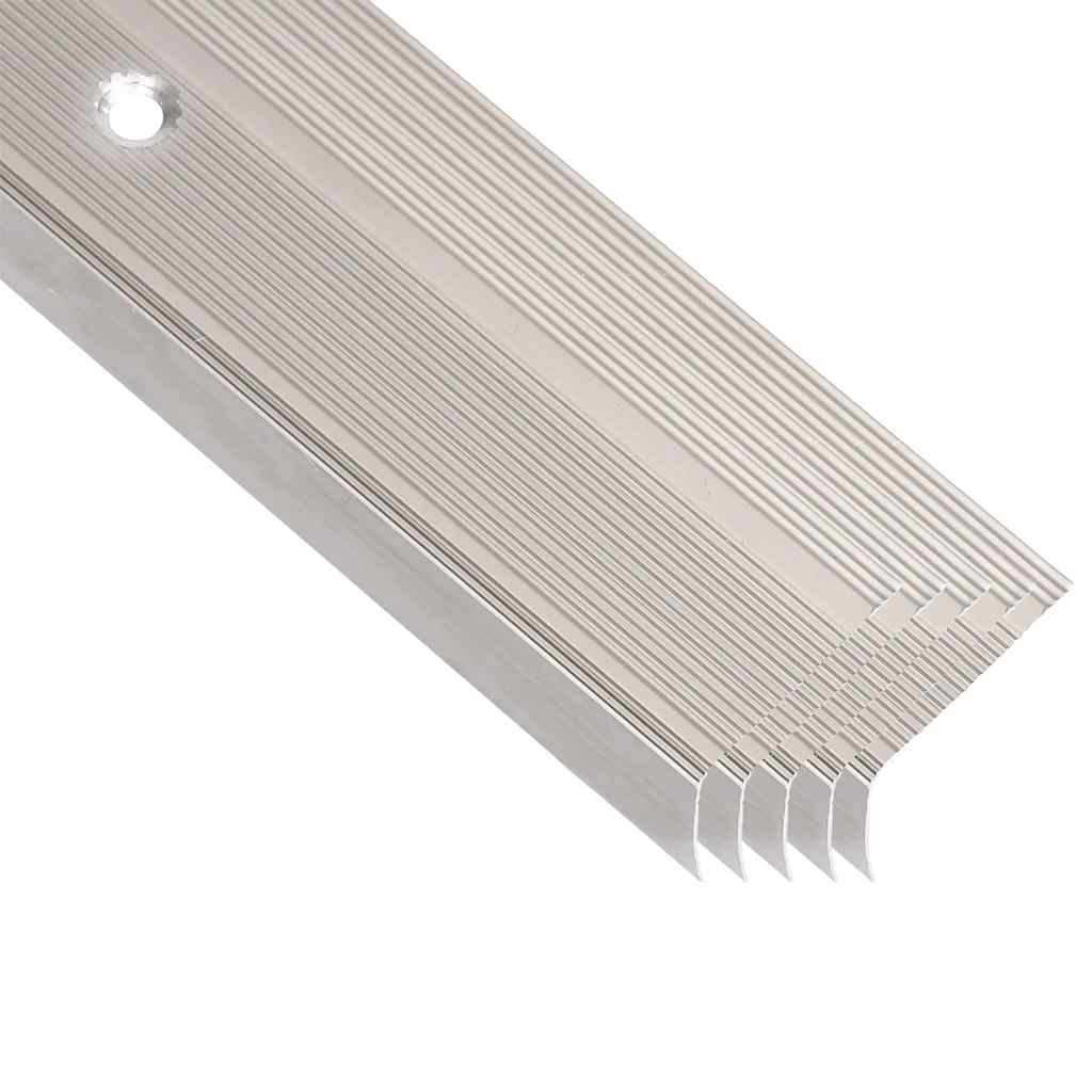 Stair Nosings in L-shape 5 pcs Aluminium 100 cm Champagne