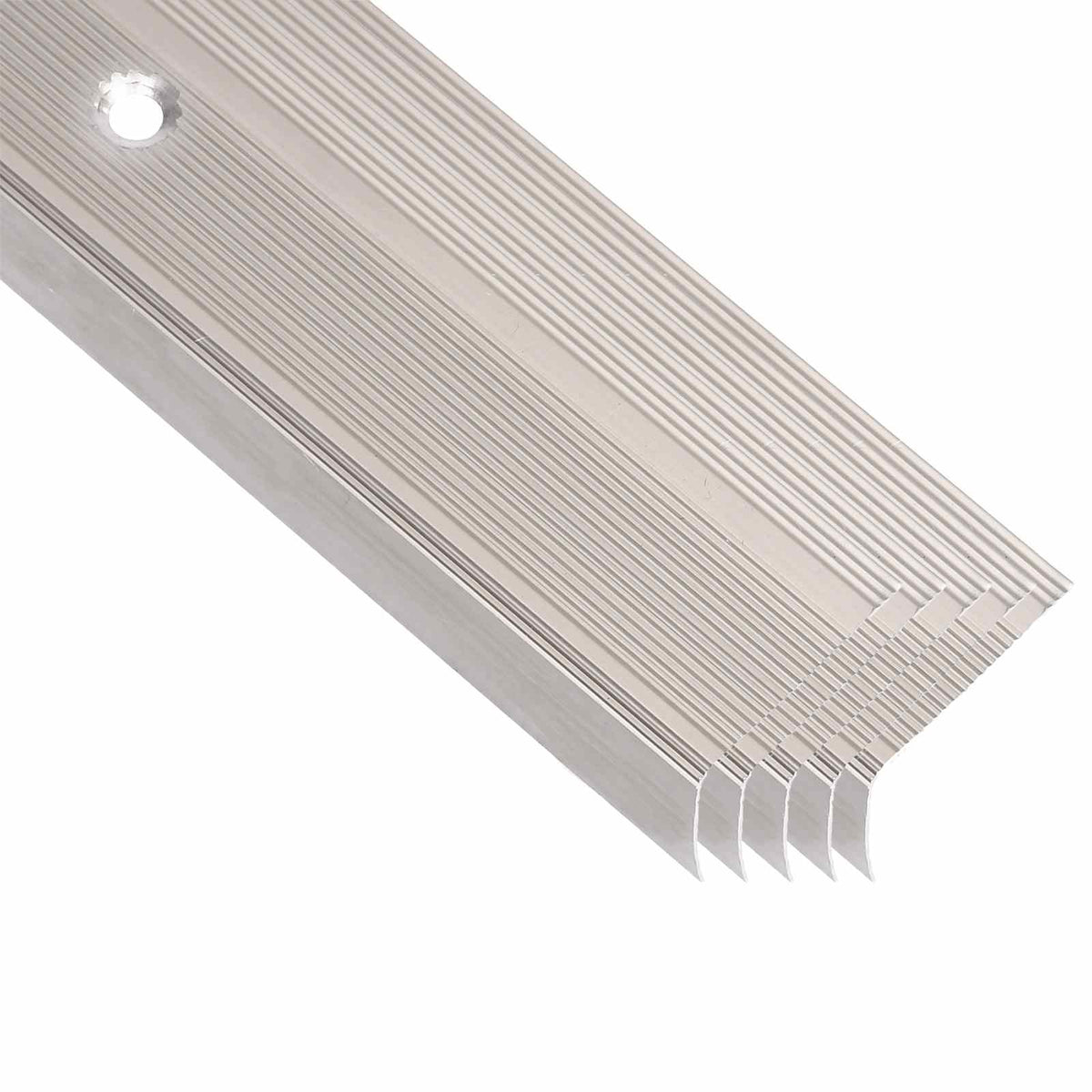 Stair Nosings in L-shape 5 pcs Aluminium 100 cm Champagne