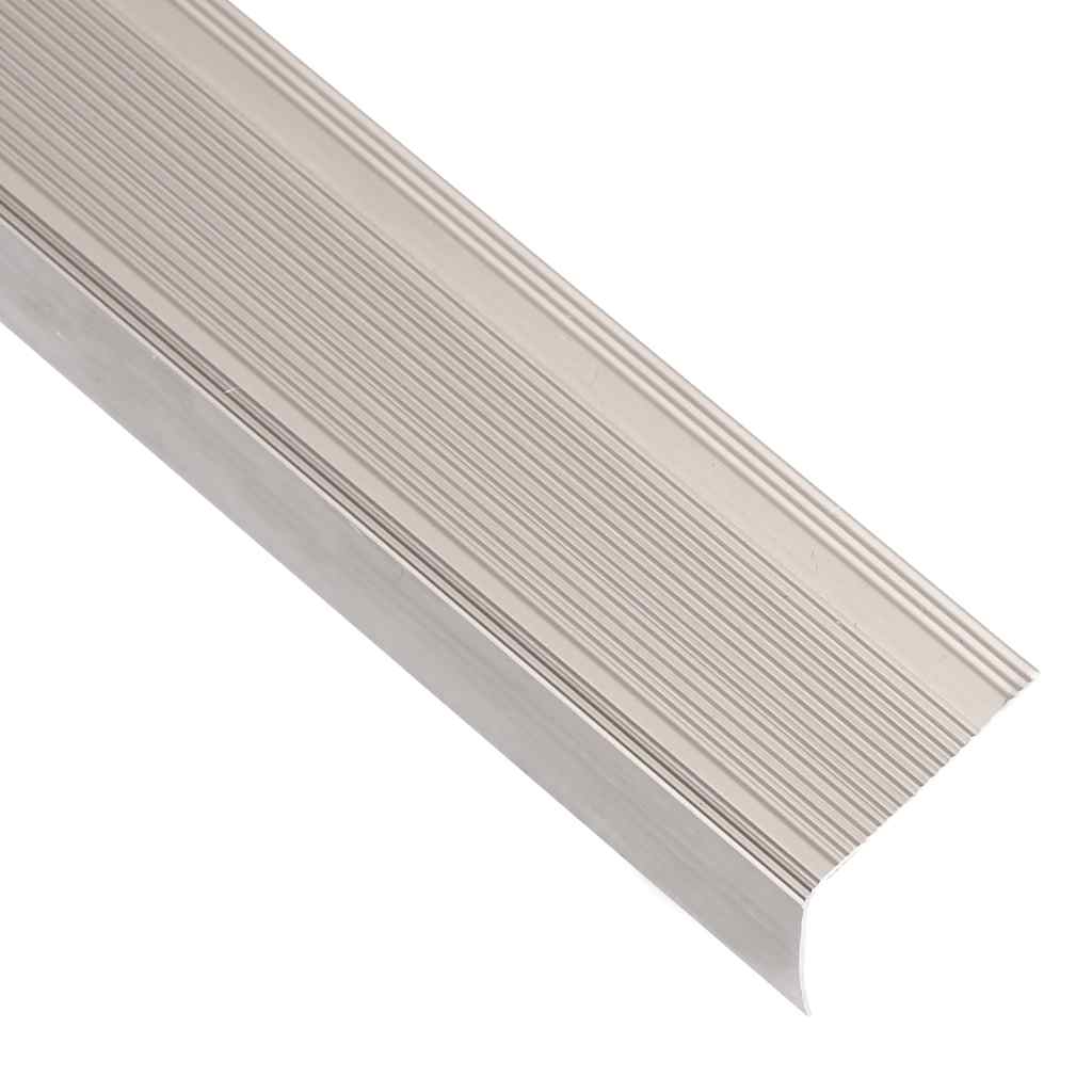 Stair Nosings in L-shape 5 pcs Aluminium 100 cm Champagne
