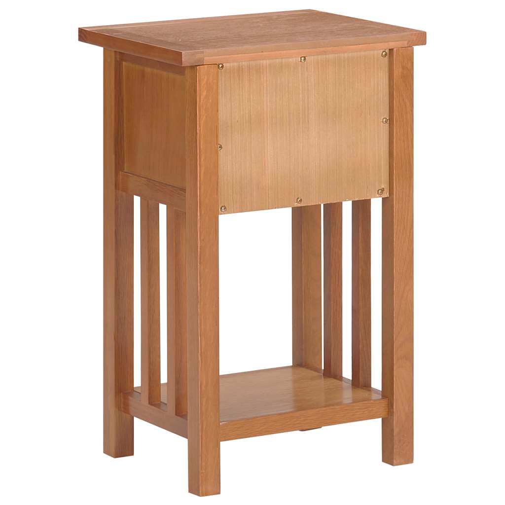 289182 vidaXL Magazine Table with Drawer 35x27x55 cm Solid Oak Wood