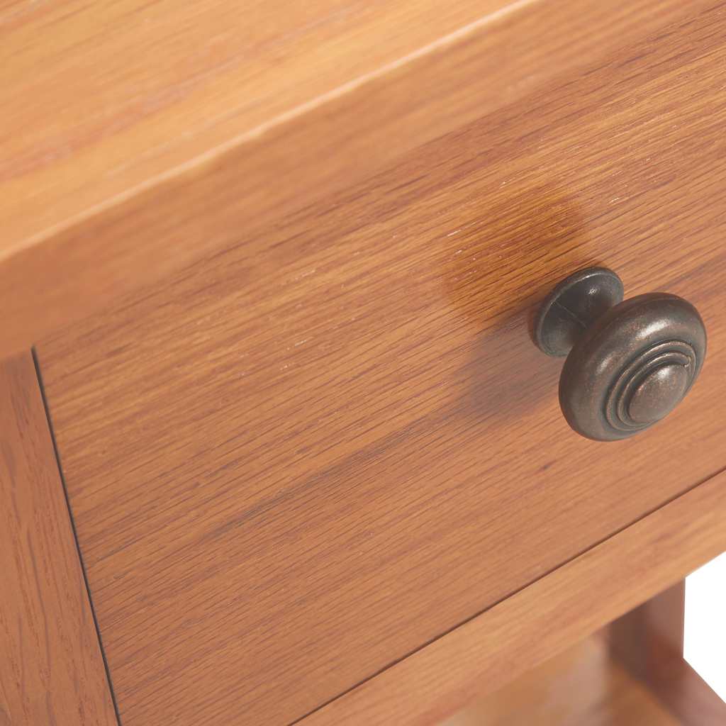 289182 vidaXL Magazine Table with Drawer 35x27x55 cm Solid Oak Wood