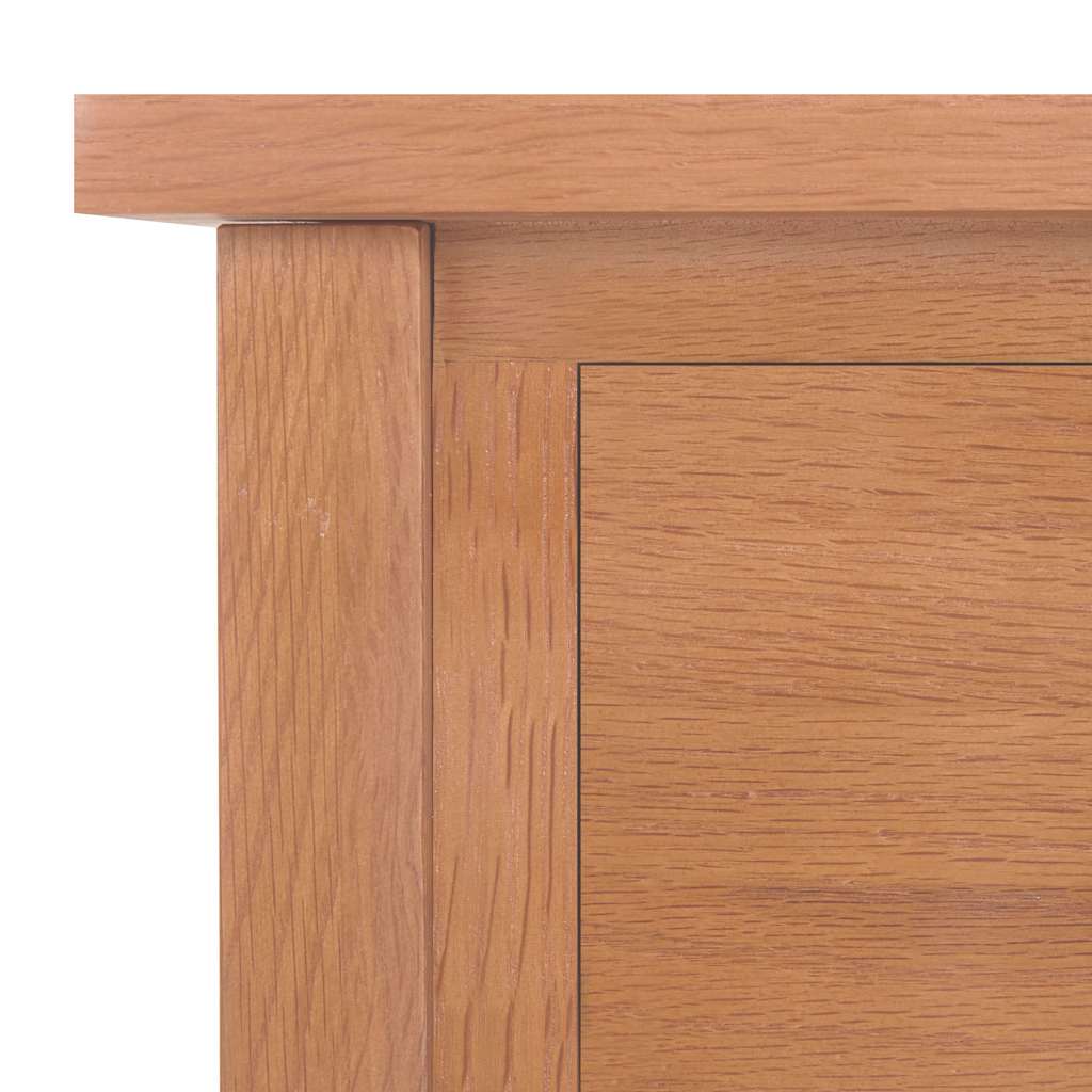 289182 vidaXL Magazine Table with Drawer 35x27x55 cm Solid Oak Wood